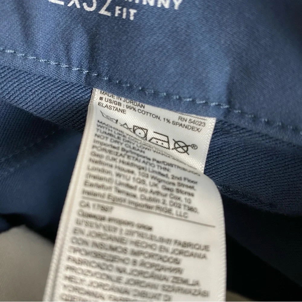 Banana Republic Traveler Jeans Mens 42x29 Blue Shadow Skinny Fit Stretch Comfort